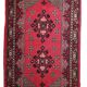 Algerian vintage carpet berber handmade 101cm x 215cm 1970s, 1c404