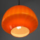 Suspension en verre orange du milieu du siècle