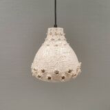 Ceramic hanging lamp in creamy white color that almost looks like a corral