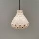 Ceramic hanging lamp in creamy white color that almost looks like a corral