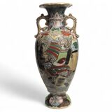 Japan, Satsuma vase with richly decorated handles, signed, early 20th century
