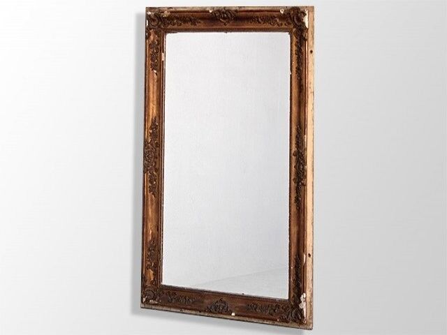 Mirror restoration Golden stucco rectangle 137 x 89 cm