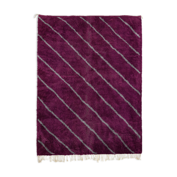 Tapis marocain moderne rose foncé art contemporain 90x150cm