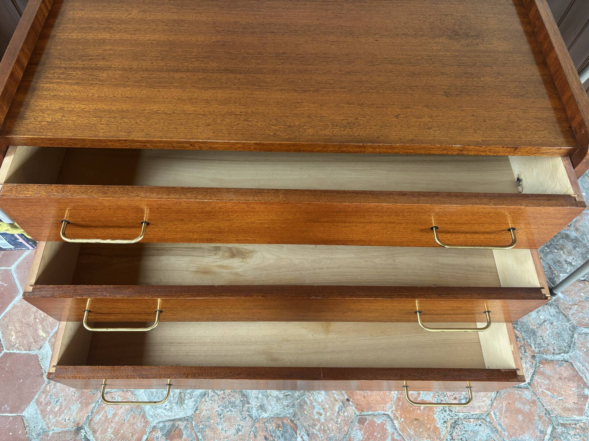 Teak chest of drawers