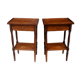 Pair of bedside tables in walnut 19th