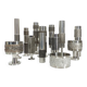Set of 13 brutalist Space Age vases in steel – BMF, Germany, circa 1970
