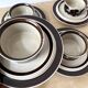 Service of 4 RUIJA Arabia Finland tea cups 70s, vintage ceramic cups