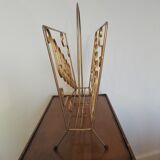 Vintage magazine holder in brass 60s