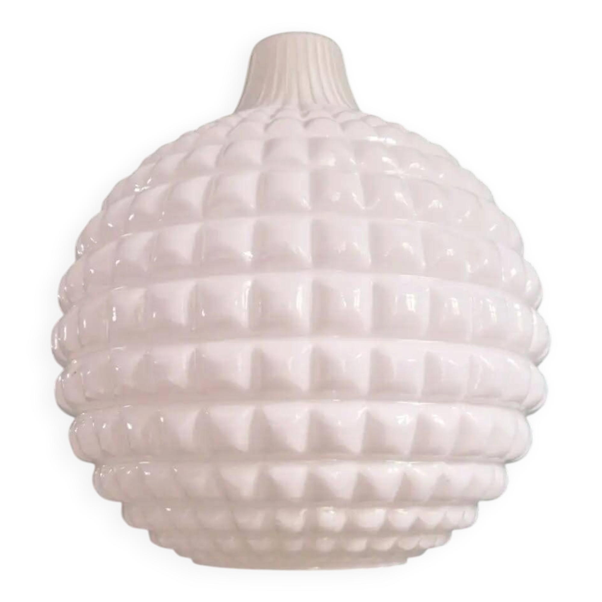 White opaline spherical pendant, Space Age, 1960-70