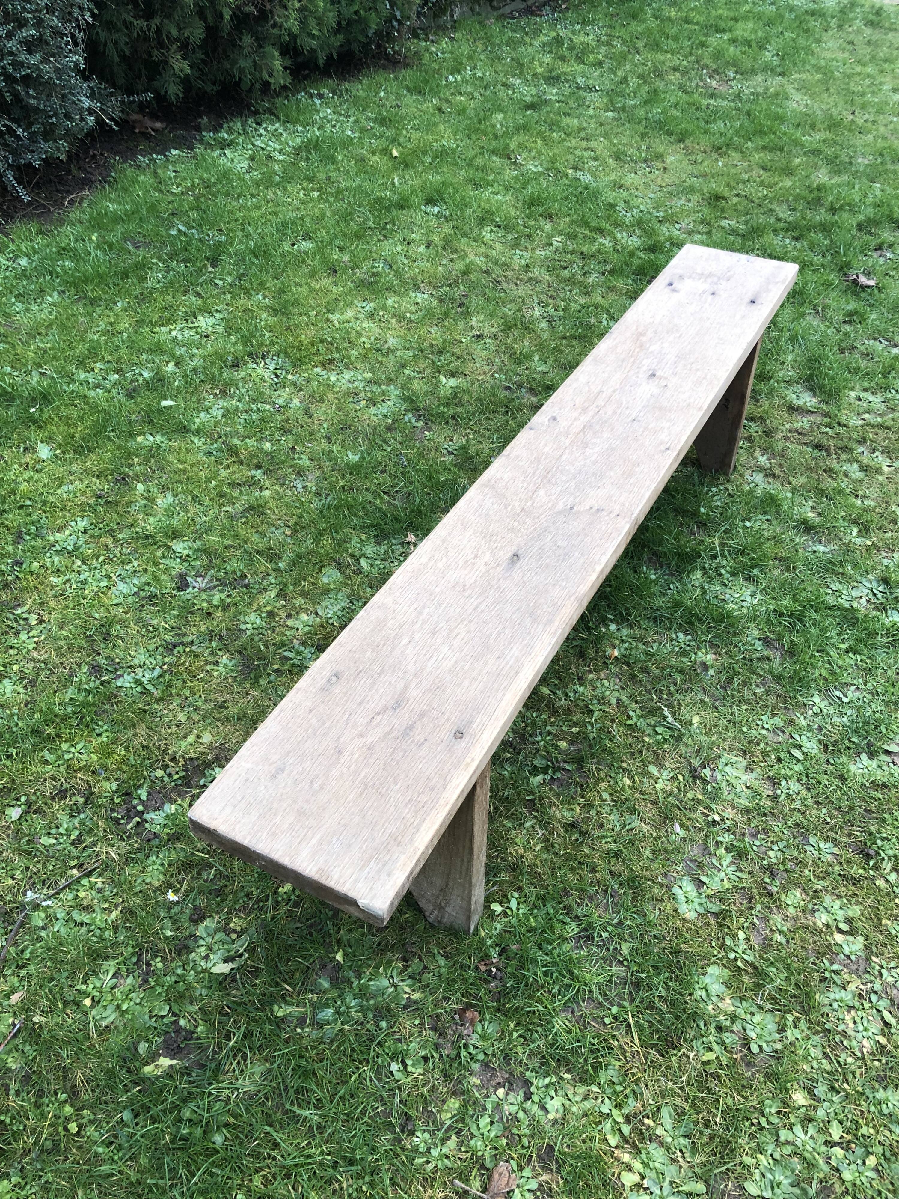Solid oak bench