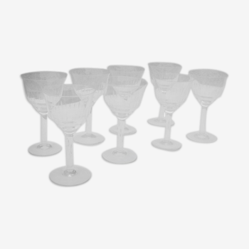 Lot of glasses with old feet