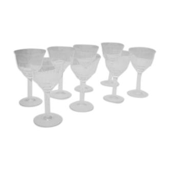 Lot of glasses with old feet