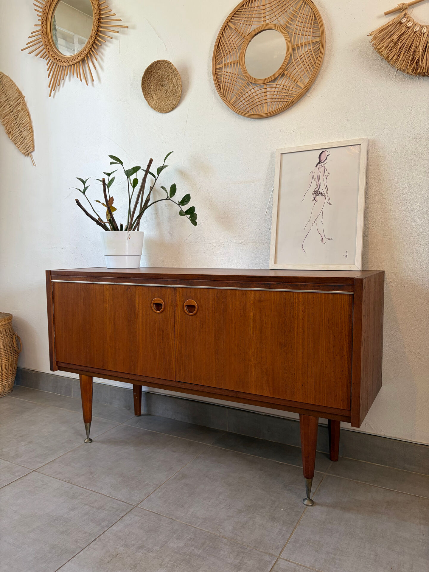 Enfilade scandinave en teck vintage