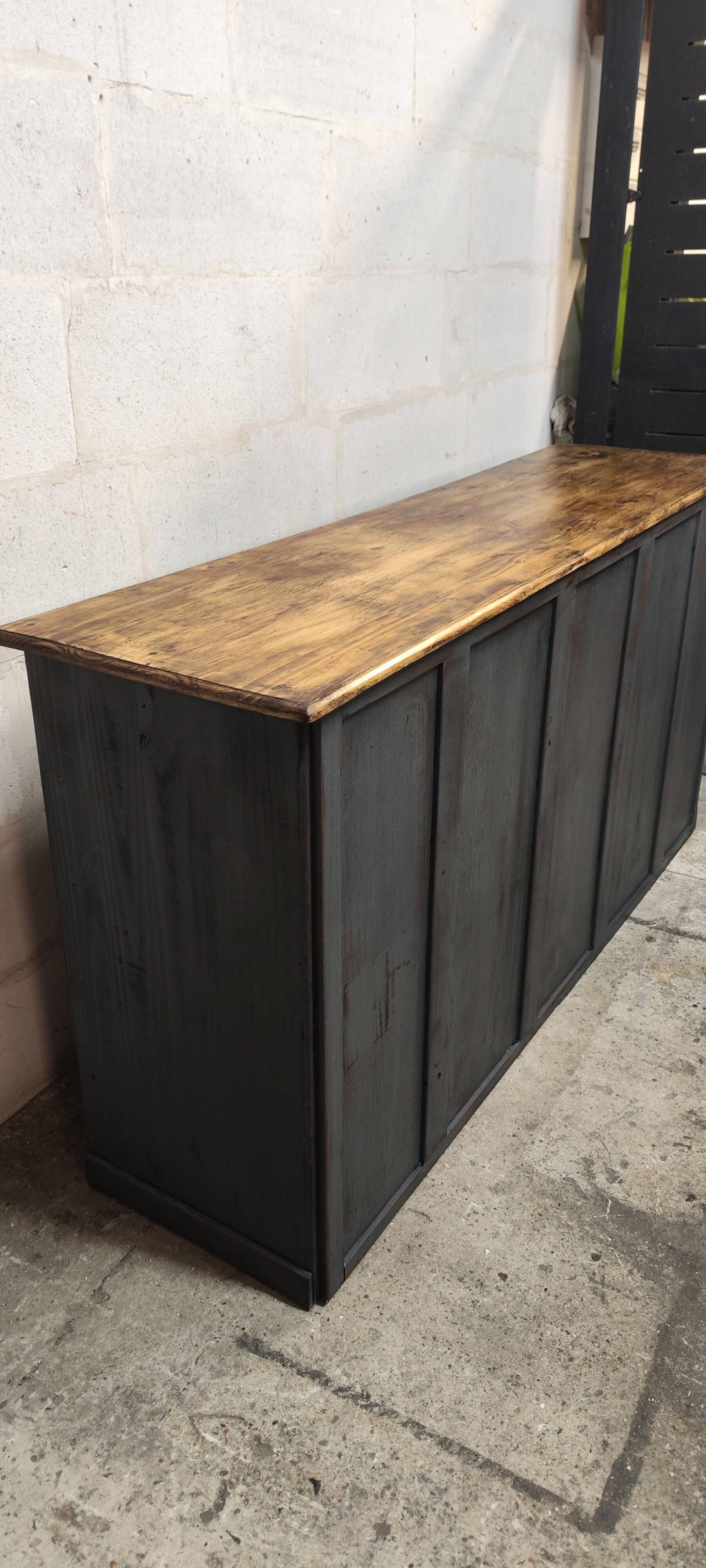 Gray patina bar counter trade furniture