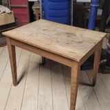 Old rustic bistro table in old solid oak -1m