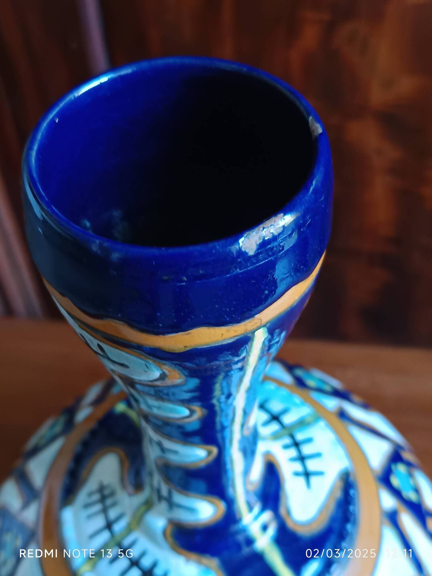 Antique vase 1920/1930 Nabeul Tunisia Tissier or El Kharraz workshop
