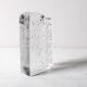 Mid-century Single Flower Textured Glass Block Bud Vase / Germany / 1960s