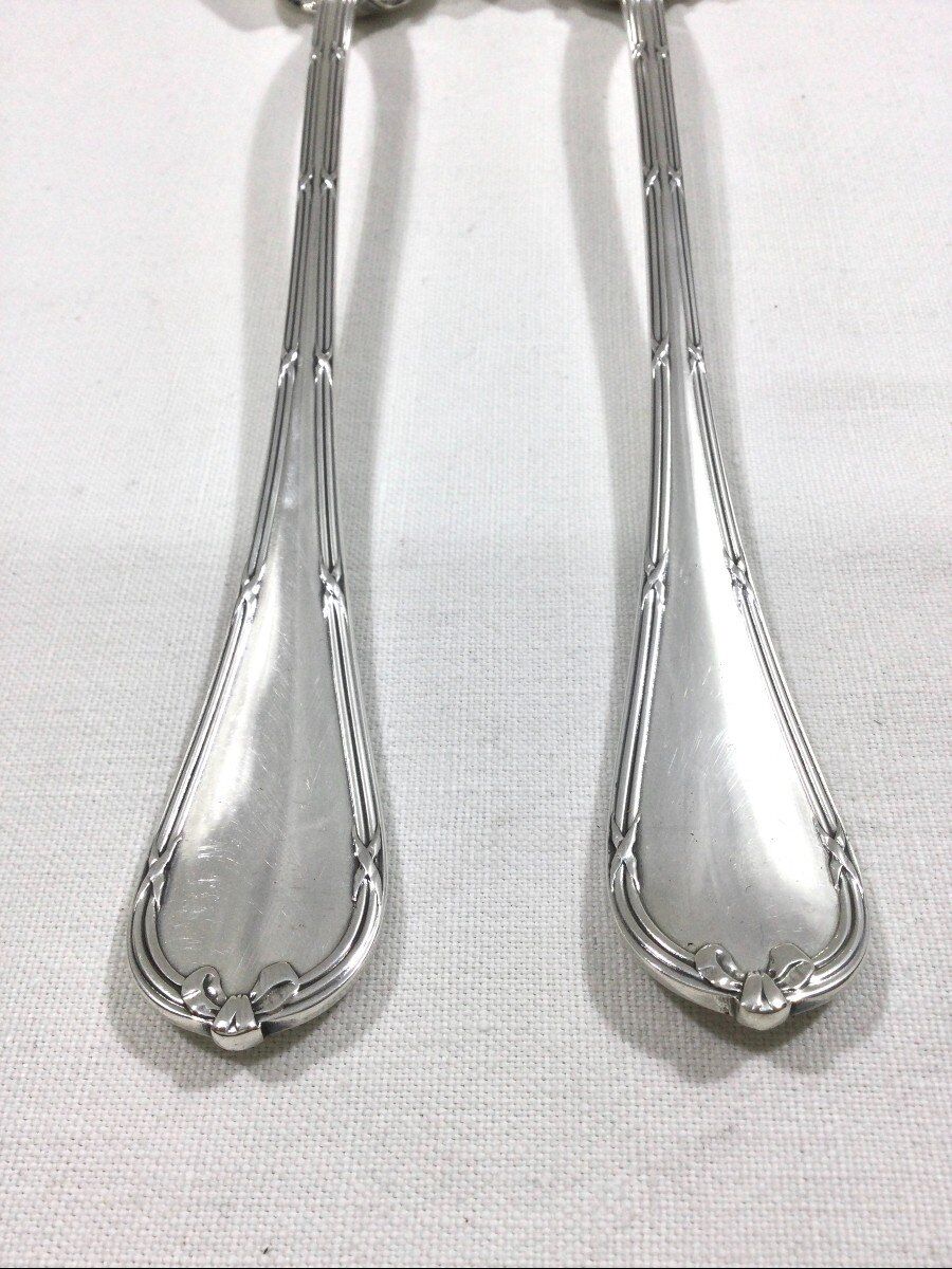 Christofle - Cross ribbon Model Salad Cutlery