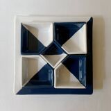 Hand-painted ceramic serving tray or aperitif platter