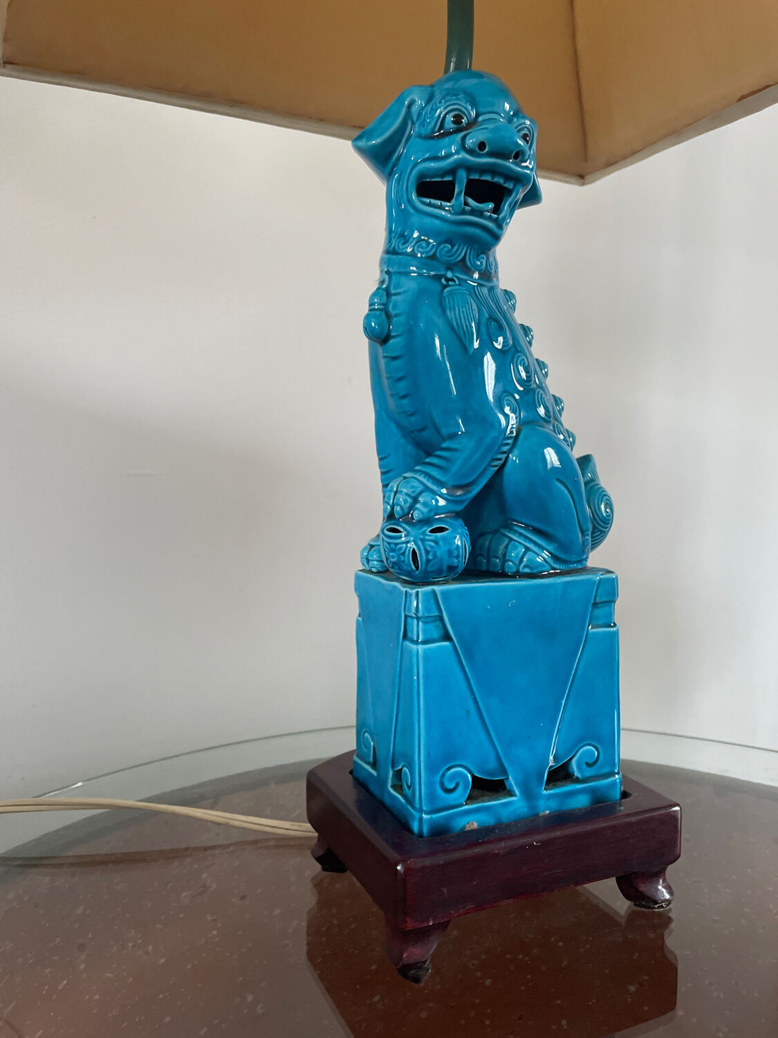 Lampe vintage céramique Hollywood Regency