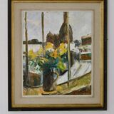 "Yellow Flowers by a Window"  by T. Stenbäck