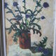 oil on cardboard table represents a bouquet. signed,dated