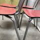 Suite of 4 red formica chairs