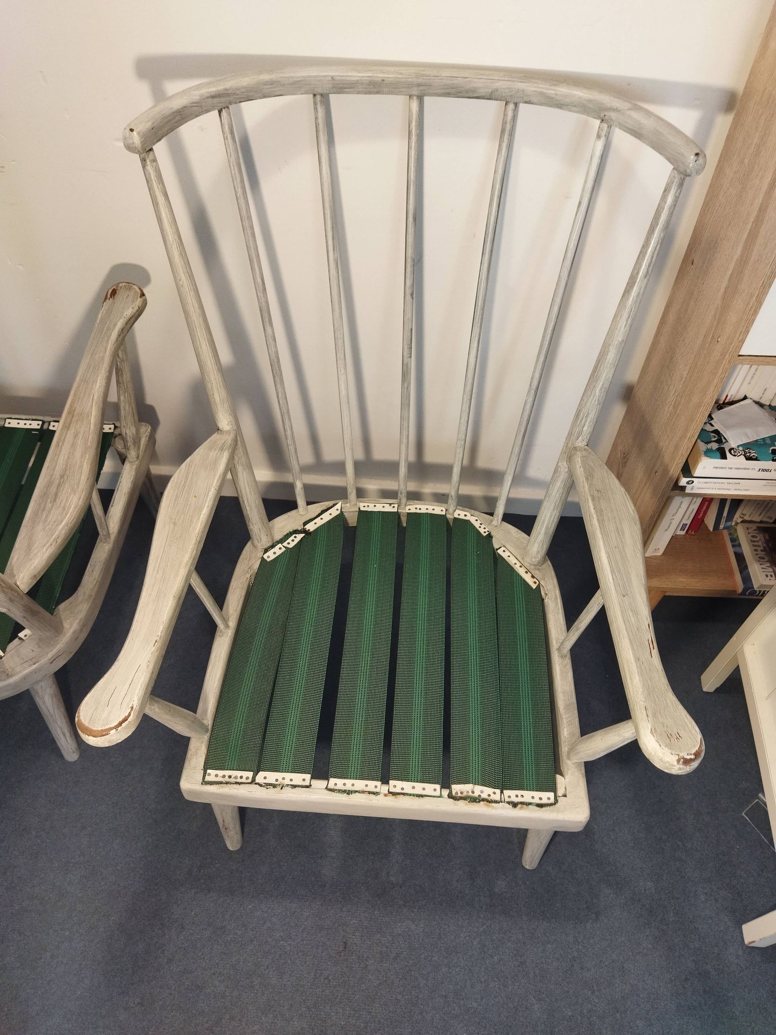 Pair of Baumann fan armchairs