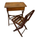 Bureau et chaise pliable enfant vintage