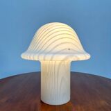 1970s Vintage Zebra Mushroom Glass Table Lamp by Peill & Putzler