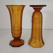 Pair of Art Deco vases, Val-Saint-Lambert crystal, 1930