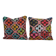 Set of 2 vintage kilim cushion covers 41x41 cm
