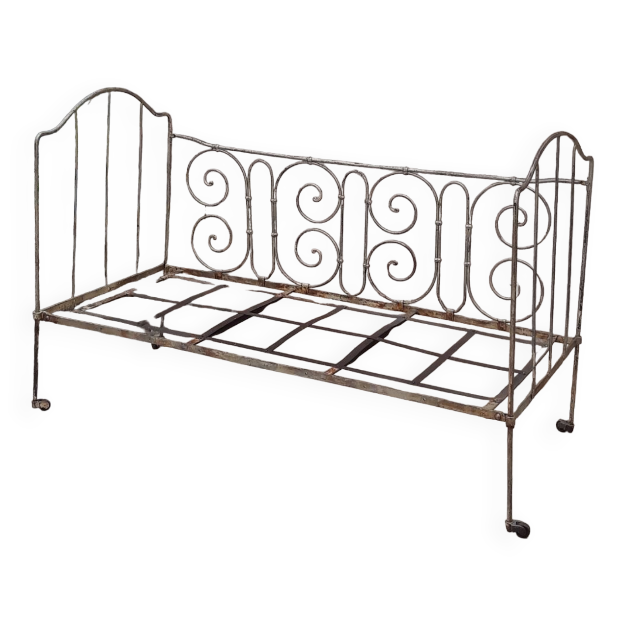 Old wrought iron bench