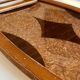 Plateau marqueterie en bois vintage - art déco