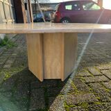 Flower travertine coffee table