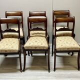 Set of six chairs and two armchairs from the Charles X period
