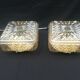 Paire de plafonniers couleur miel