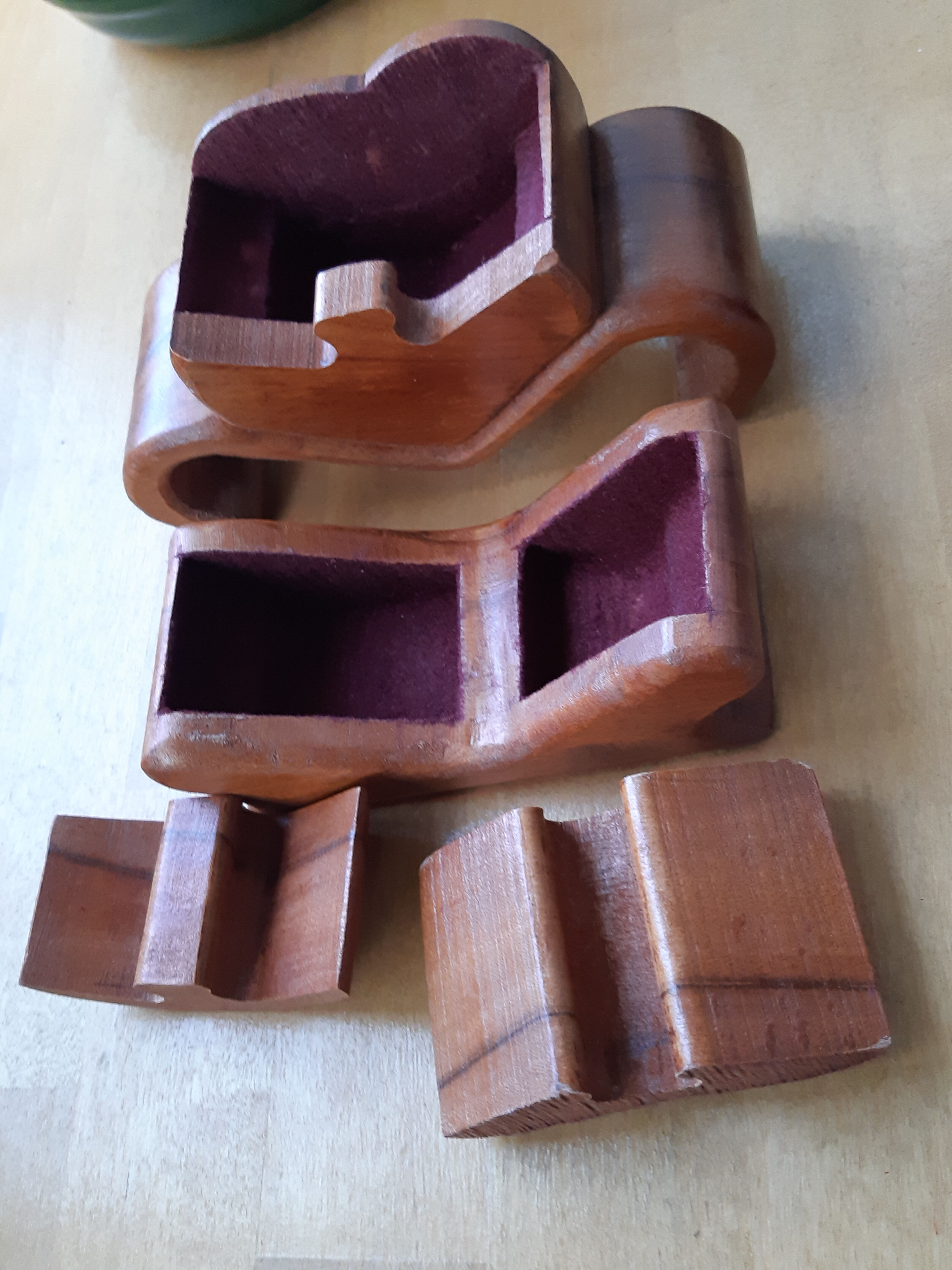 Wooden jewelry secret box