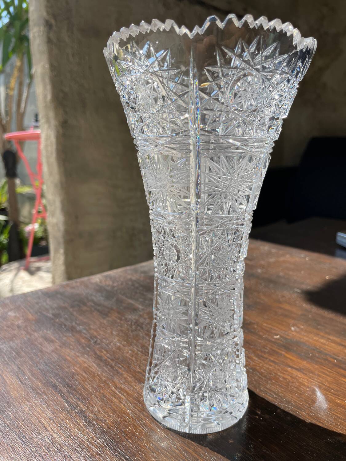 Vintage Bohemian Crystal Vase
