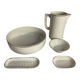 Ceramic bathroom set - Set of 5 pieces - Céranord St-Amand