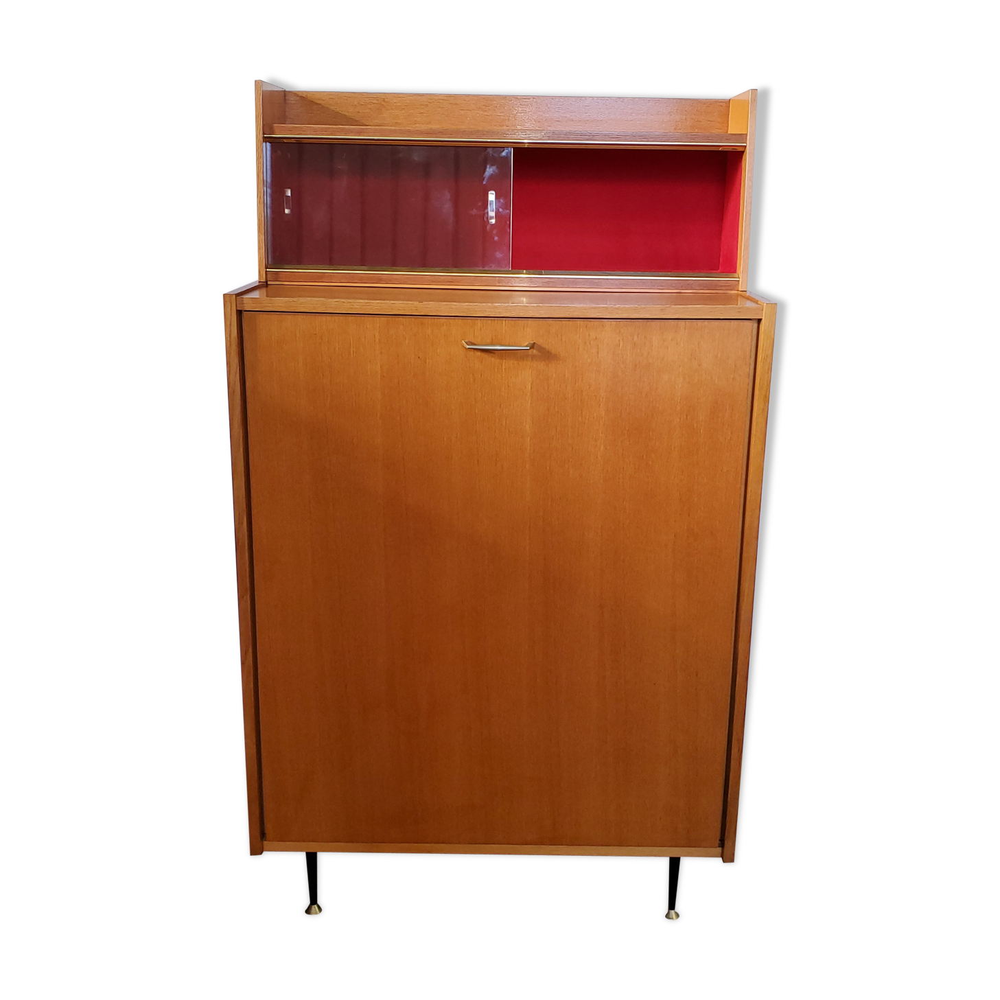 Fold bed in a 60's cabinet