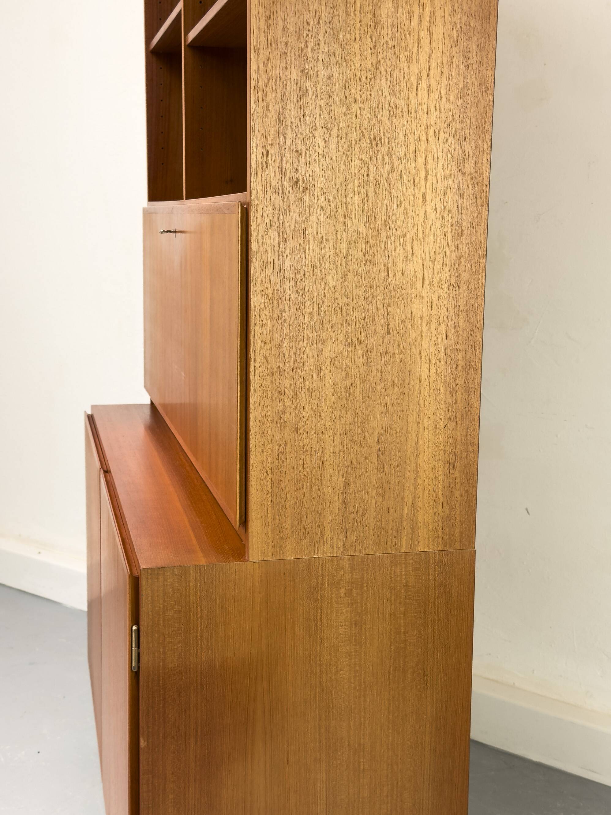 Vintage Teak Bookcase with Desk from Omann Jun, 1960s