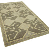 1970s handwoven antique anatolian beige rug 144 cm x 244 cm
