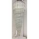 Clear quadriedro murano glass twister chandelier