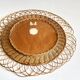 Miroir soleil en rotin vintage