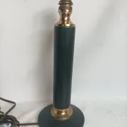 Vintage table lamp base from the 1970s/1980s in leather - in working condition.