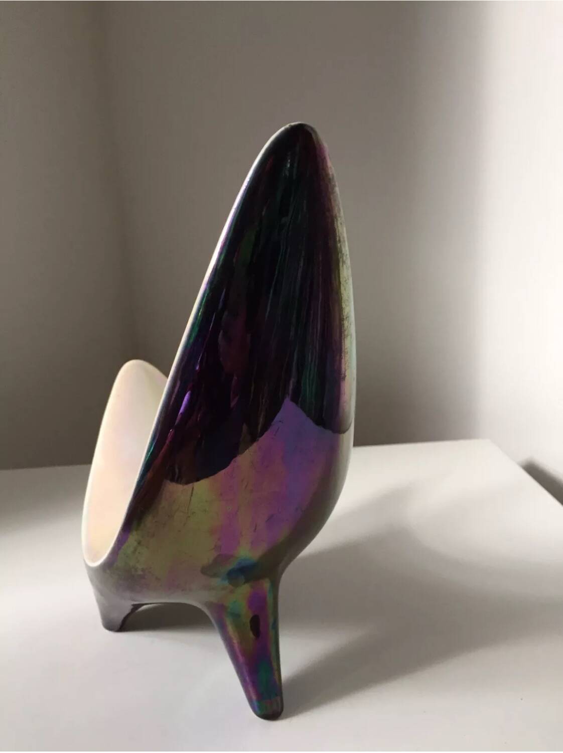 Ceramic oil lamp/candle sculpture by Verceram, 1960