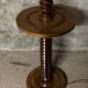 Neo-rustic floor lamp made of turned wood in the style of Charles Dudouyt.