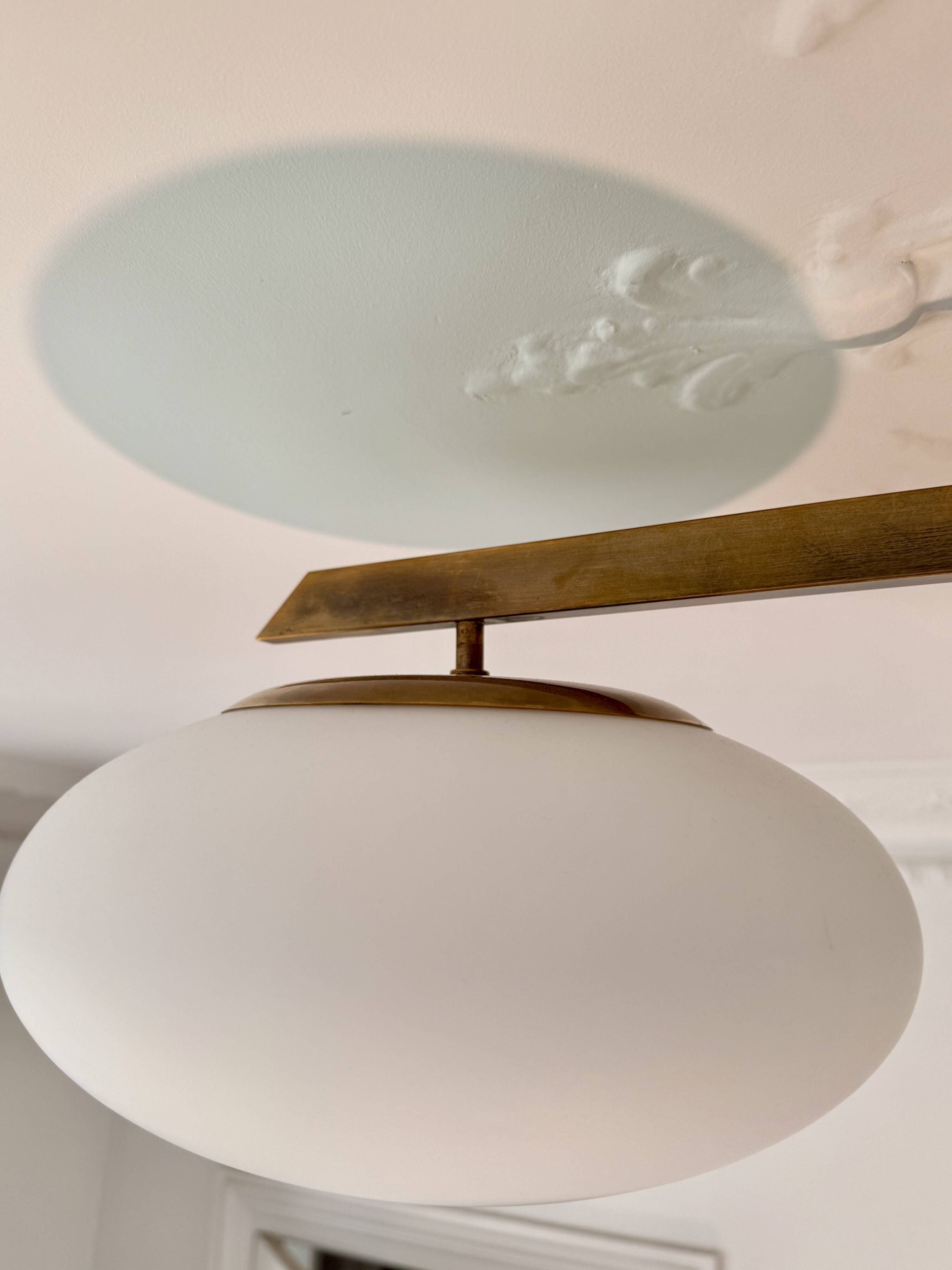 Angelo Lelii lustre plafonnier modèle 6 lune édition arredoluce