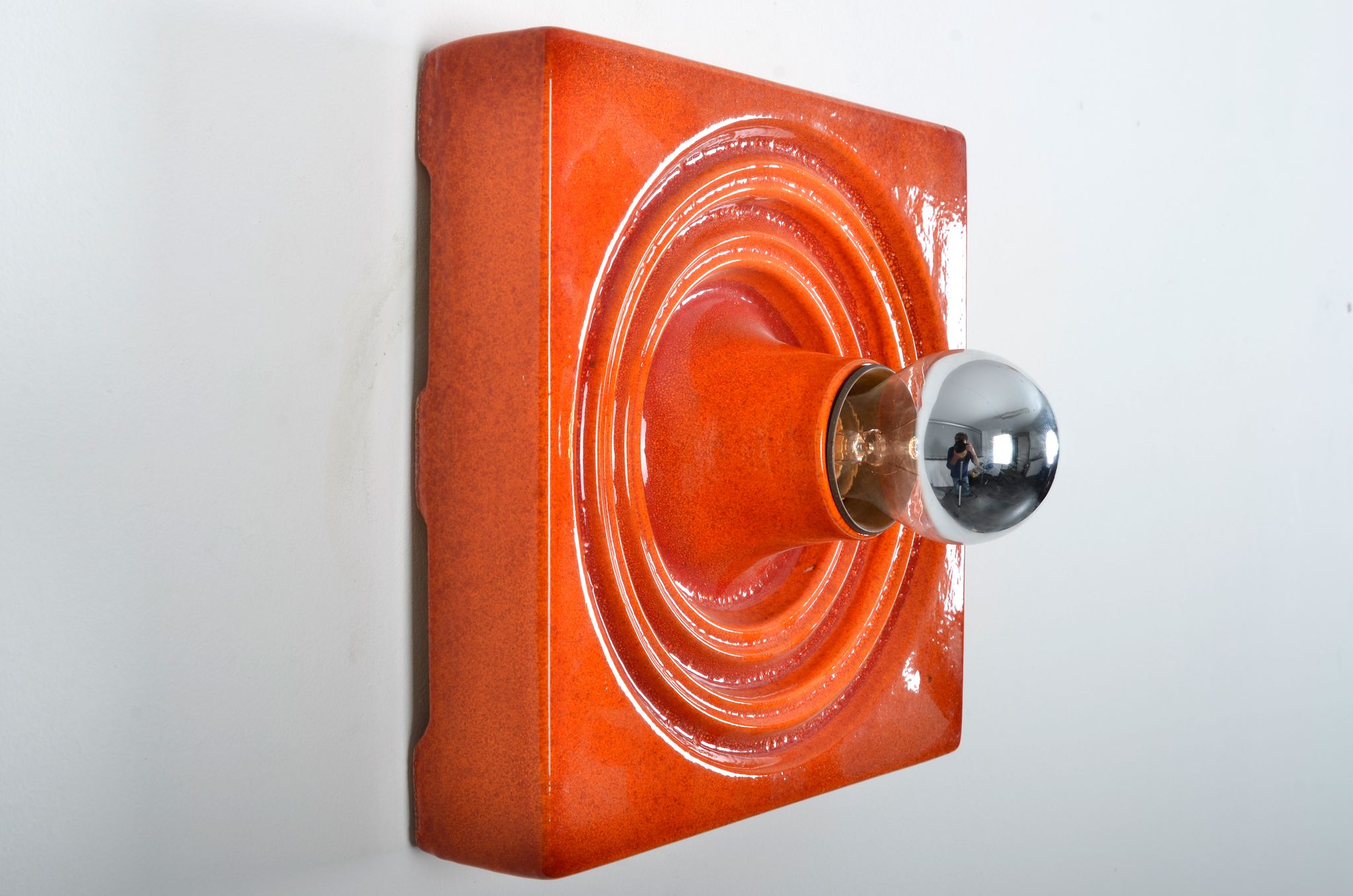 Ceramic Fat Lava Wall Lamp From Hustadt Leuchten, 1970s